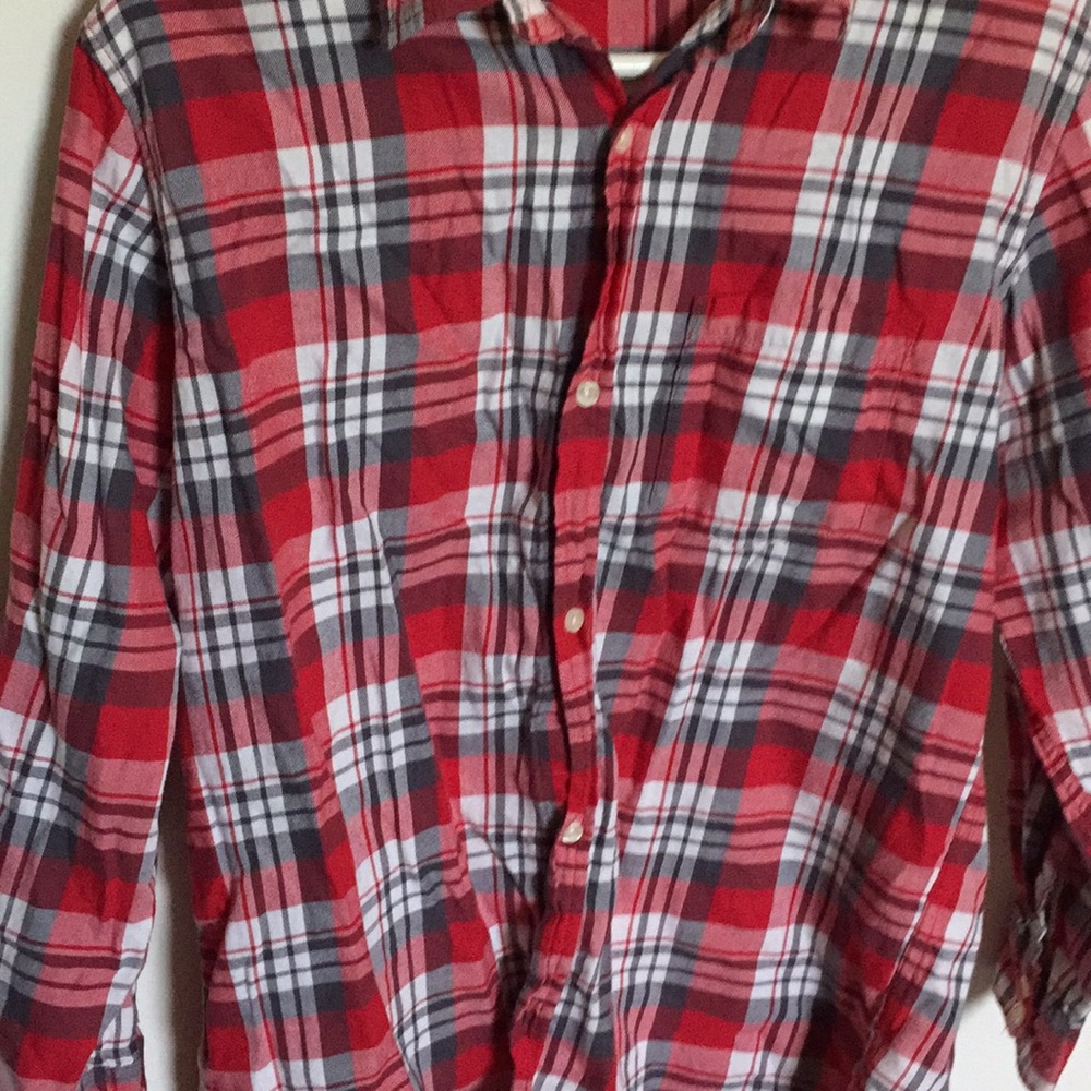 Kids Plaid Long-Sleeve Button-up
